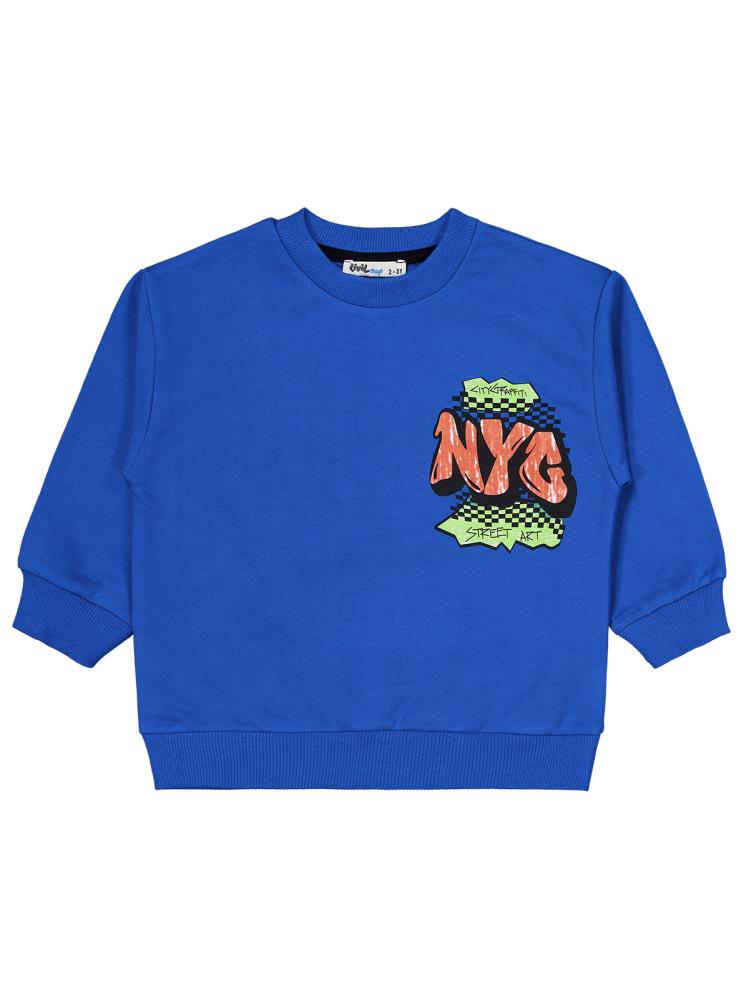 Civil Boys NYC Baskılı 2-5 Yaş Eşofman Takımı - Mavi
