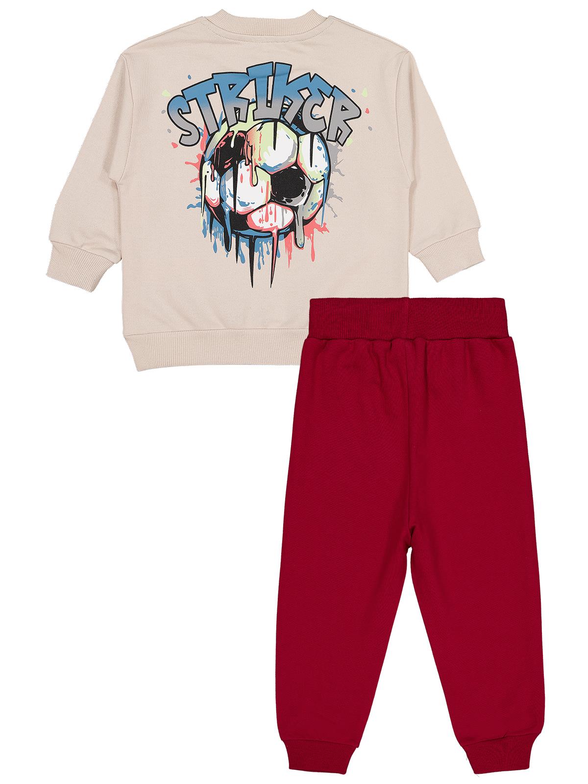 Civil Boys Strıker Baskılı 2-5 Yaş Eşofman Takımı - Bej