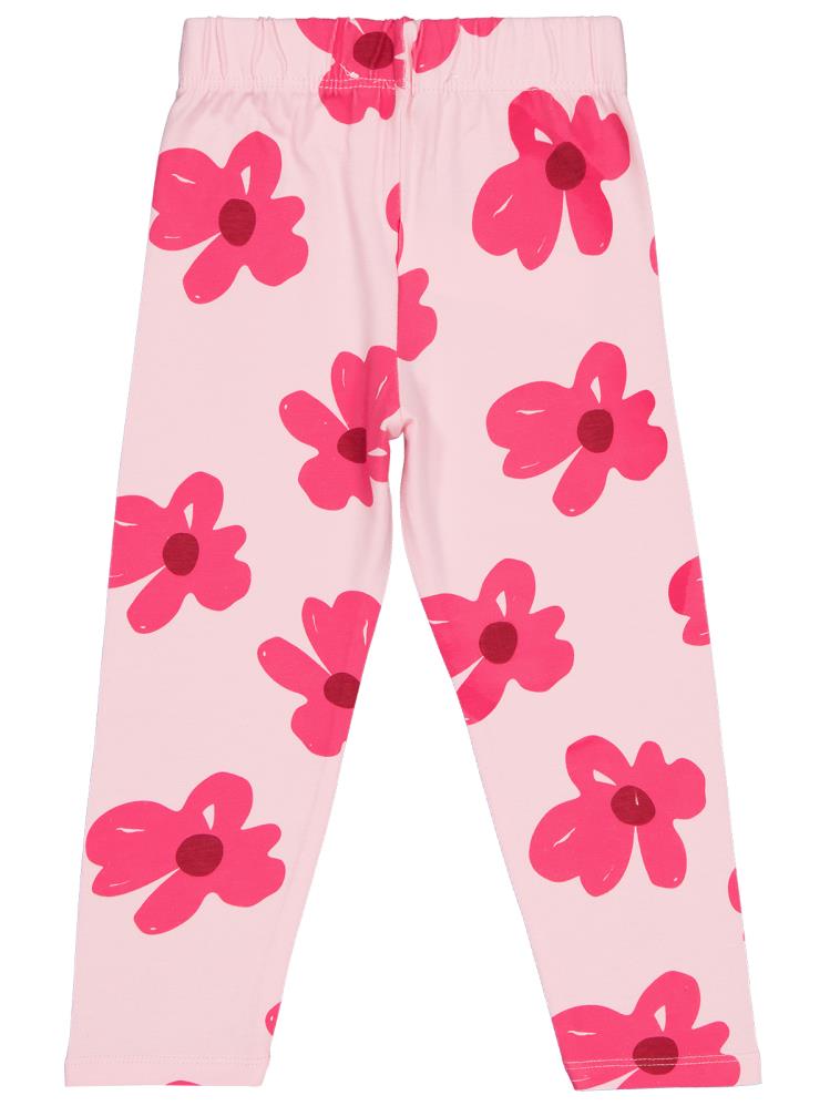 Civil Girls Büyük Çiçek Desenli 2-5 Yaş Tayt - Pembe