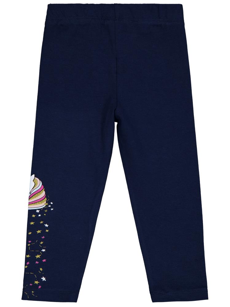 Civil Girls Unicorn Baskılı 2-5 Yaş Tayt - Lacivert