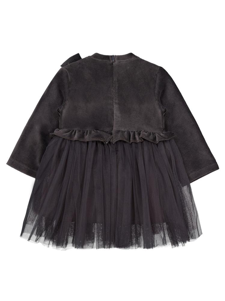 Civil Girls Fiyonklu 2-5 Yaş Elbise - Gri