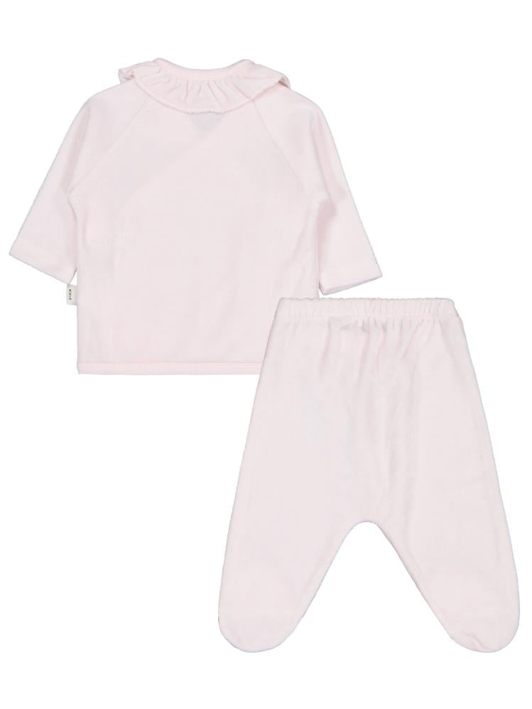 Civil Baby Balerin Nakışlı 0-1 Ay Zıbın Takımları - Pembe