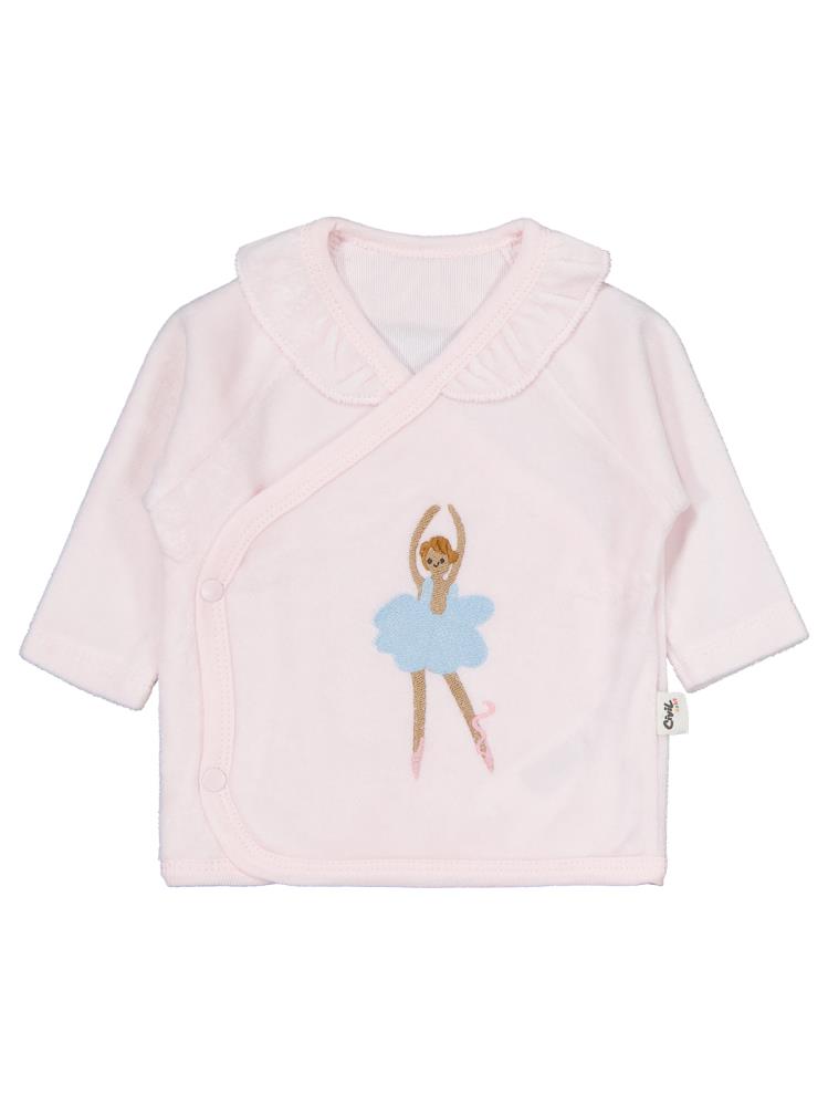 Civil Baby Balerin Nakışlı 0-1 Ay Zıbın Takımları - Pembe