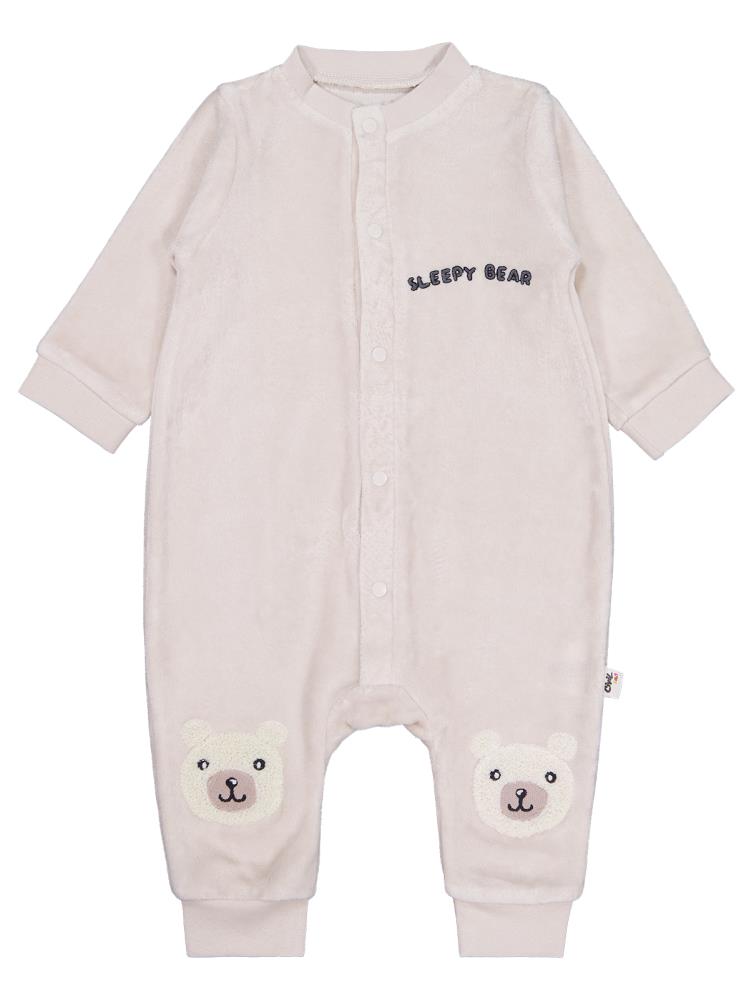 Civil Baby Ayıcık Nakışlı 6-18 Ay Tulum - Bej