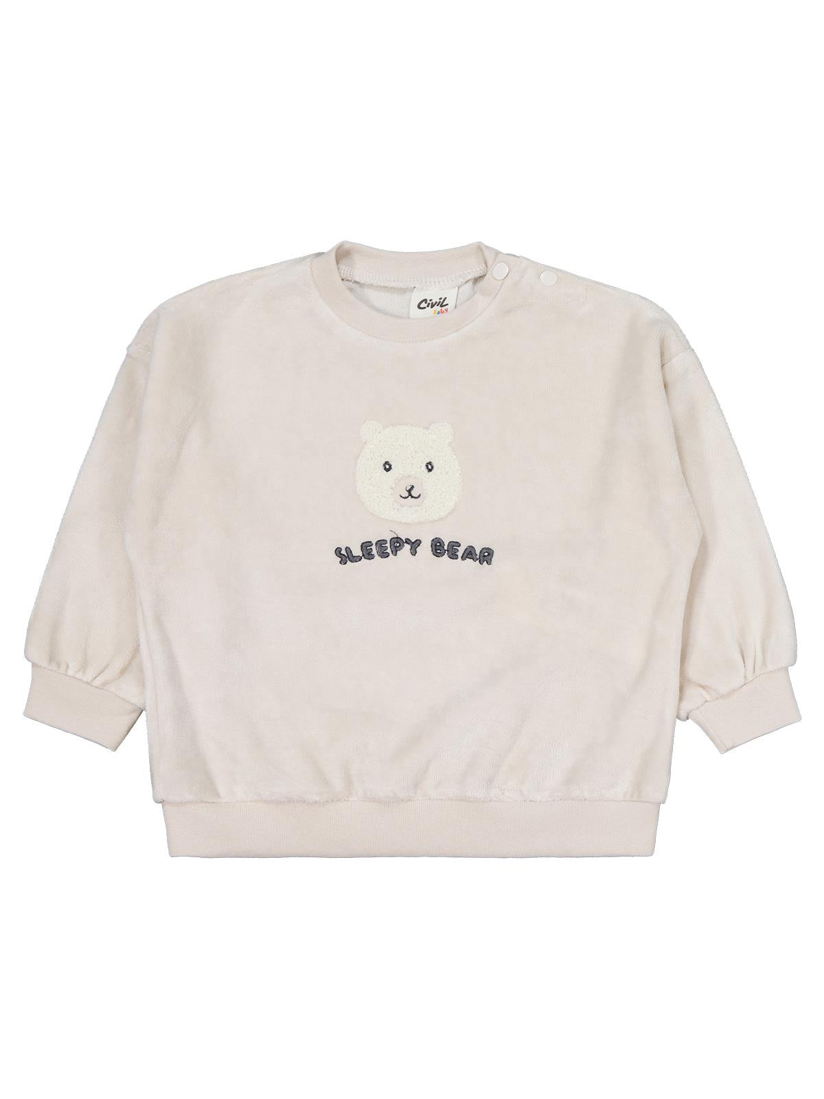 Civil Baby Sleepy Bear Ayıcık Nakışlı 6-18 Ay Takım - Bej