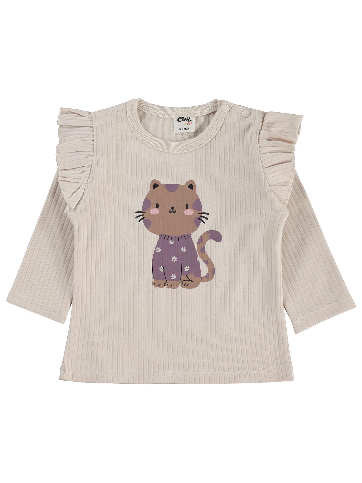 Civil Baby Pati Nakışlı Badili 6-18 Ay Slopet - Kahve