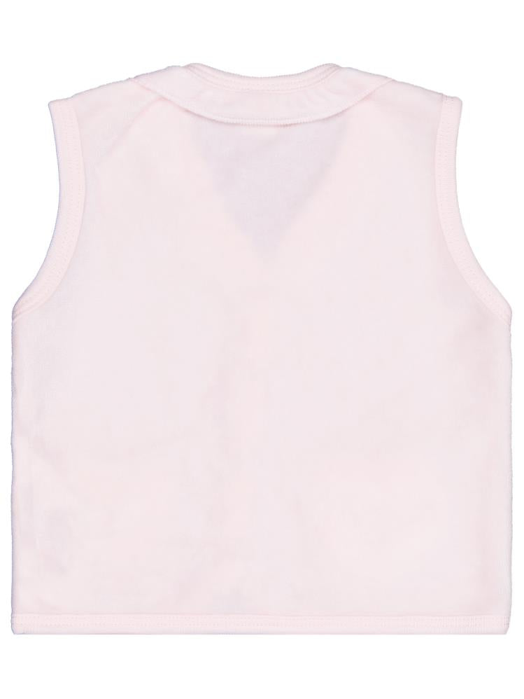 Civil Baby Cep Fiyonklu Yaka Fırfırlı 6-18 Ay Yelek - Pembe
