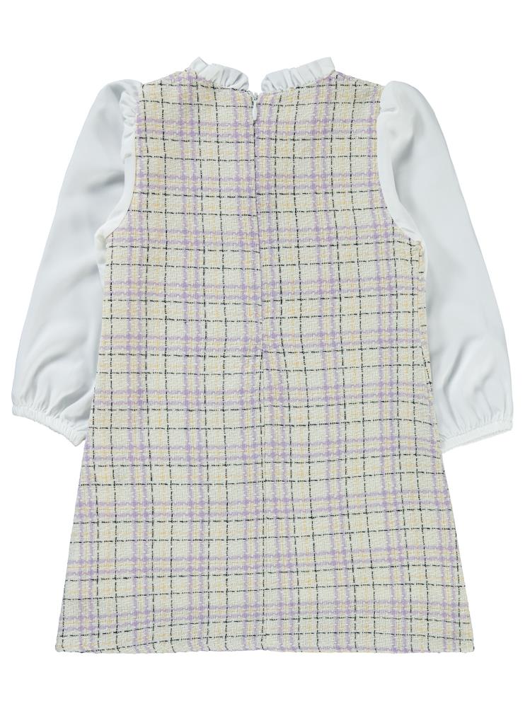 Civil Girls Düğmeli 2-5 Yaş Elbise - Lila