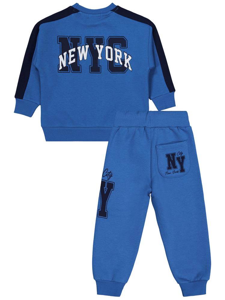 Civil Boys Ny Baskılı 2-5 Yaş Eşofman Takımı - Mavi