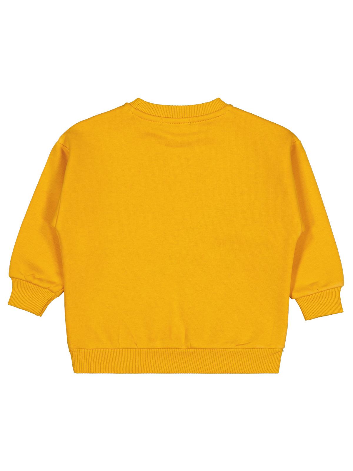 Civil Erkek Çocuk Panda Nakışlı2-5 Yaş Sweatshirt | 3 İp Uzun Kol | Okul Kreş ve Günlük Kullanım - Hardal