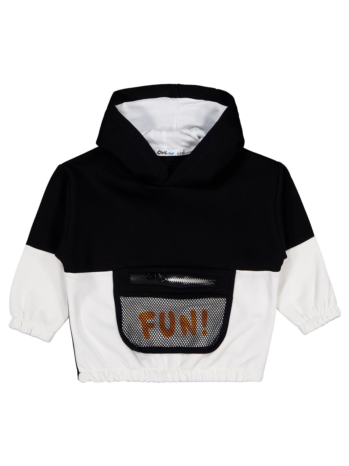 Civil Boys Fun Baskılı 2-5 Yaş Sweatshirt - Siyah