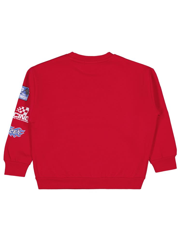 Civil Boys Super 92 Baskılı 6-9 Yaş Sweatshirt - Kırmızı