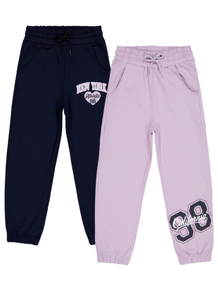 Civil Girls New York Baskılı 2'li Set 6-9 Yaş Eşofman Altı