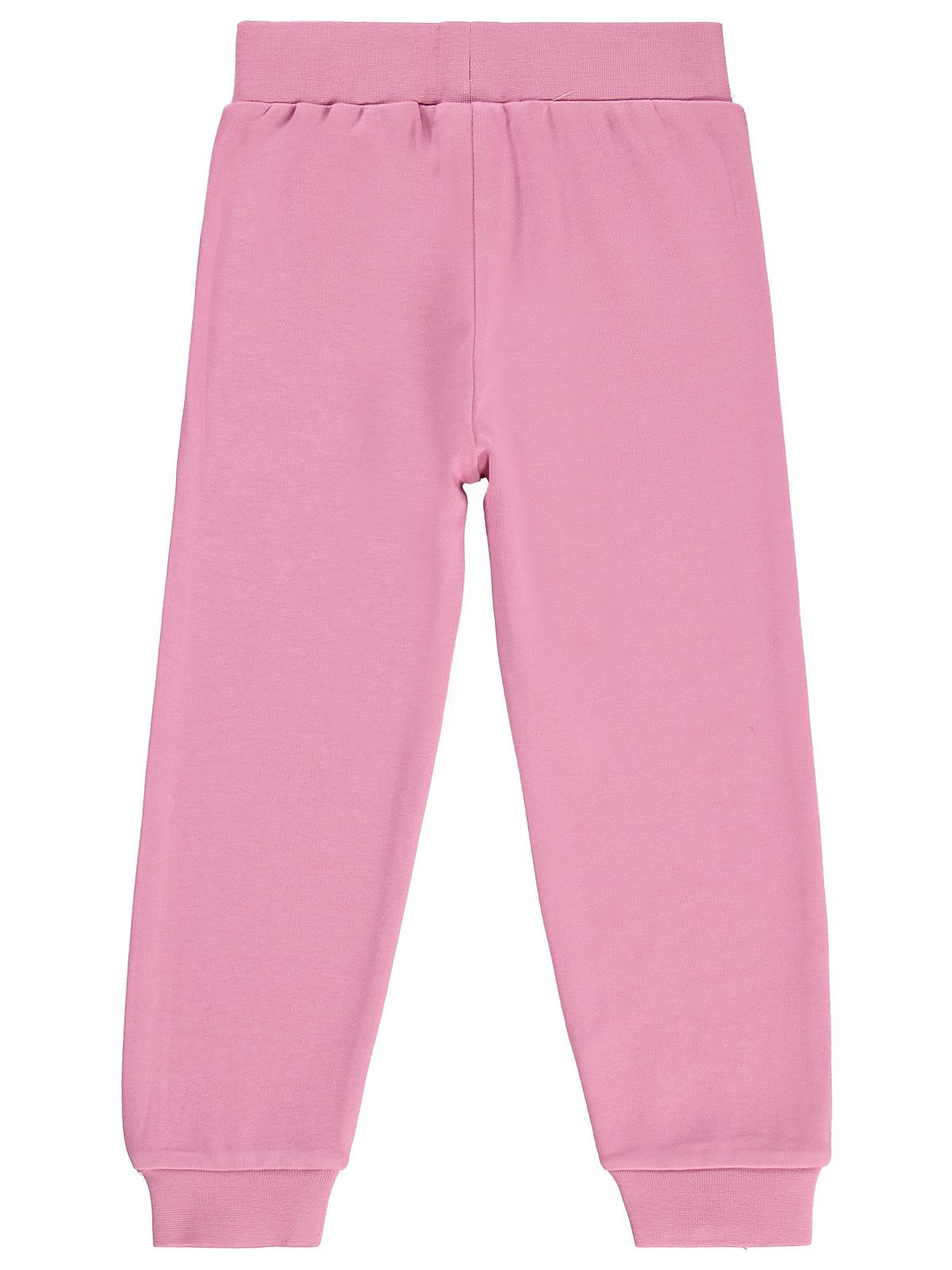 Civil Girls Renkli Kelebek Baskılı 2-5 Yaş Eşofman Altı - Pembe