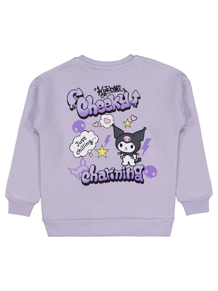 Kuromi 6-9 Yaş Sweatshirt - Lila