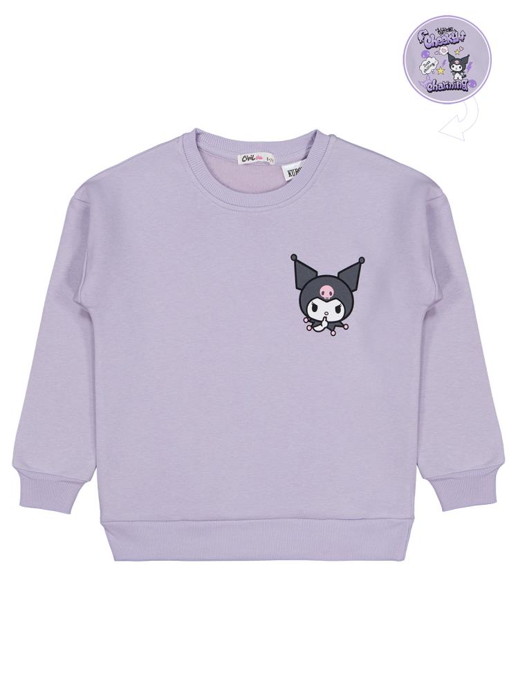 Kuromi 6-9 Yaş Sweatshirt - Lila