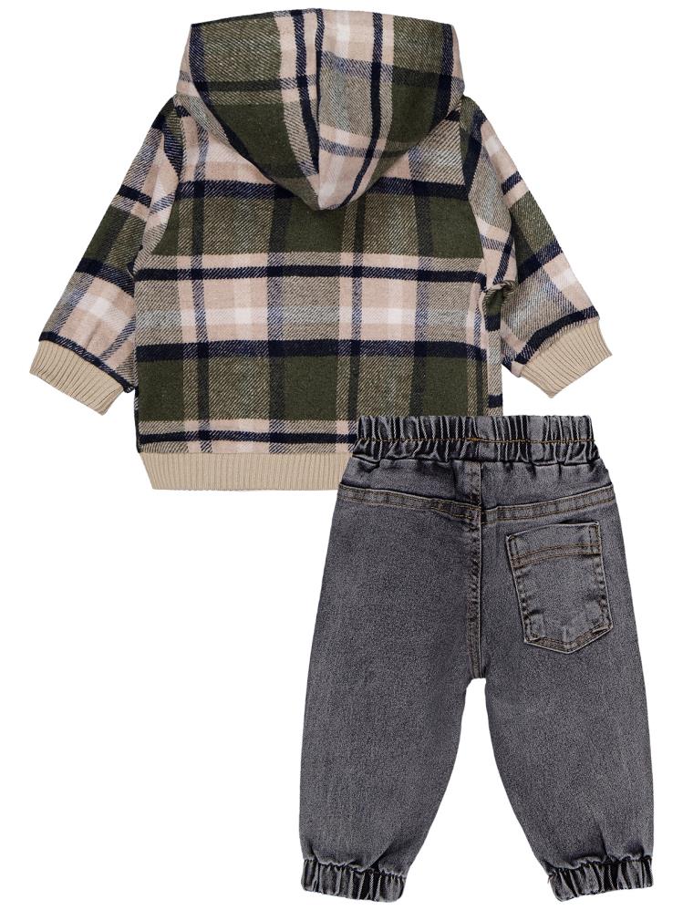 Civil Baby Kapüşonlu  6-18 Ay Takım - Haki