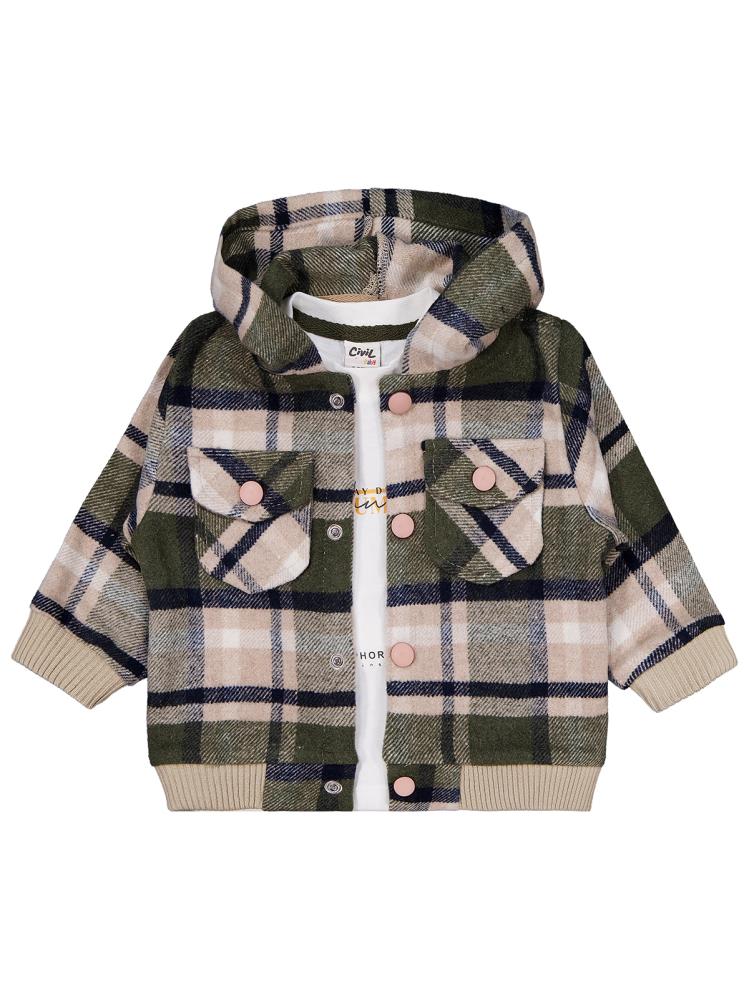 Civil Baby Kapüşonlu 6-18 Ay Takım - Haki