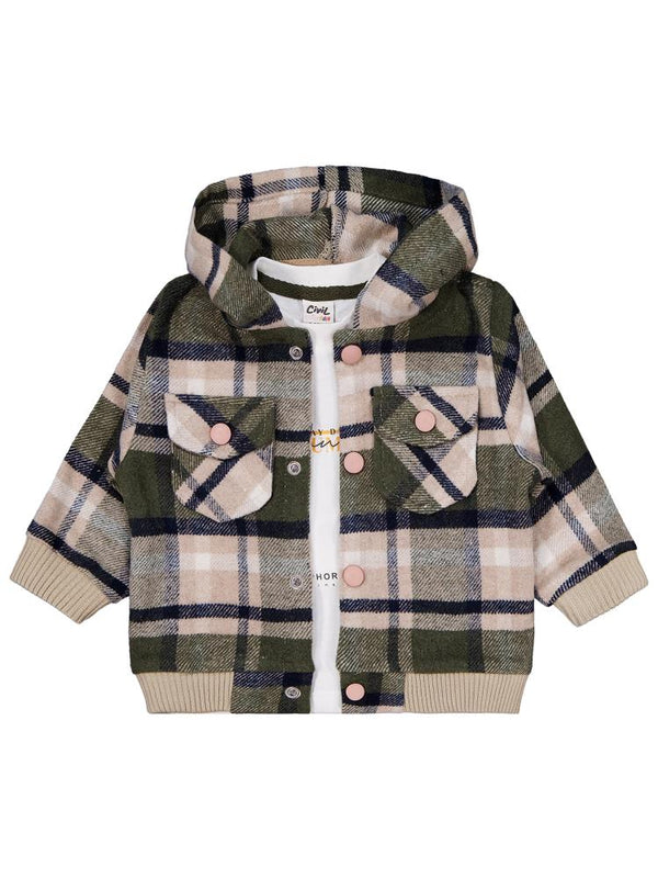 Civil Baby Kapüşonlu  6-18 Ay Takım - Haki