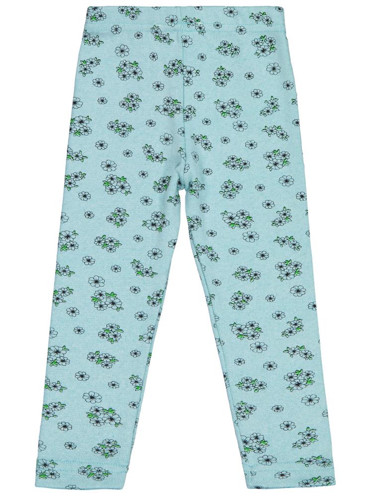 Civil Girls Çıtır Çiçek Desenli 2-5 Yaş Tayt - Yeşil