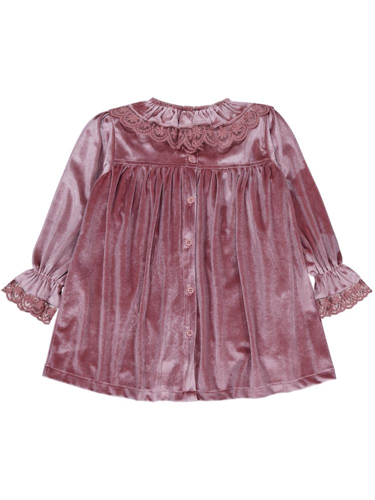 Civil Girls Yakası Fırfırlı 2-5 Yaş Elbise - Pembe