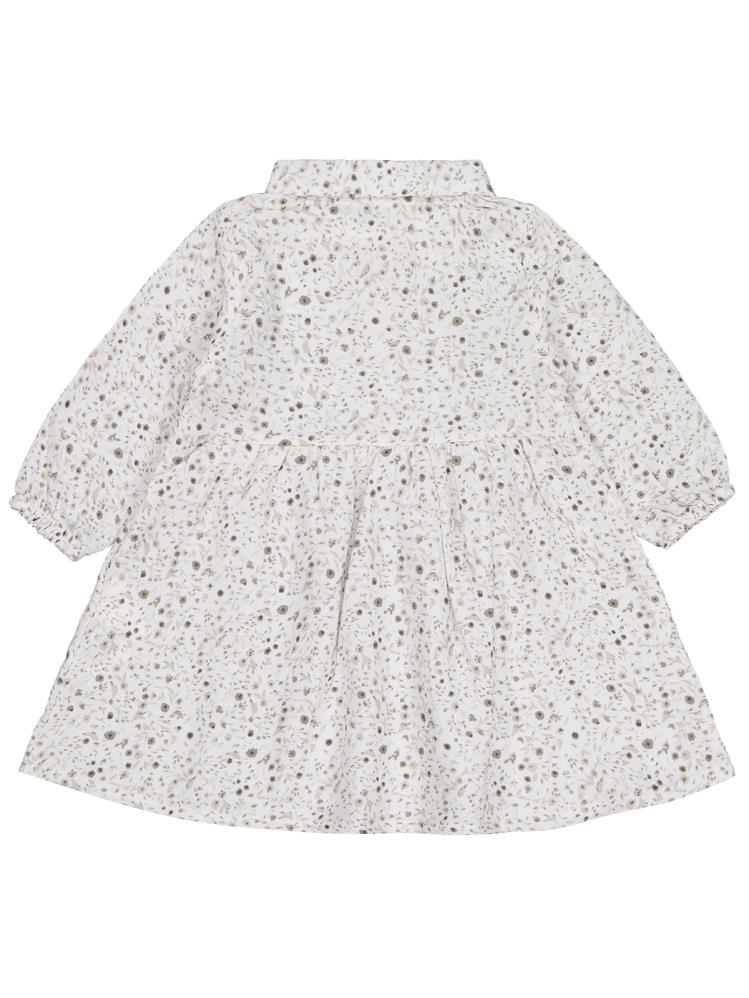 Civil Baby Desenli 6-18 Ay Elbise - Ekru