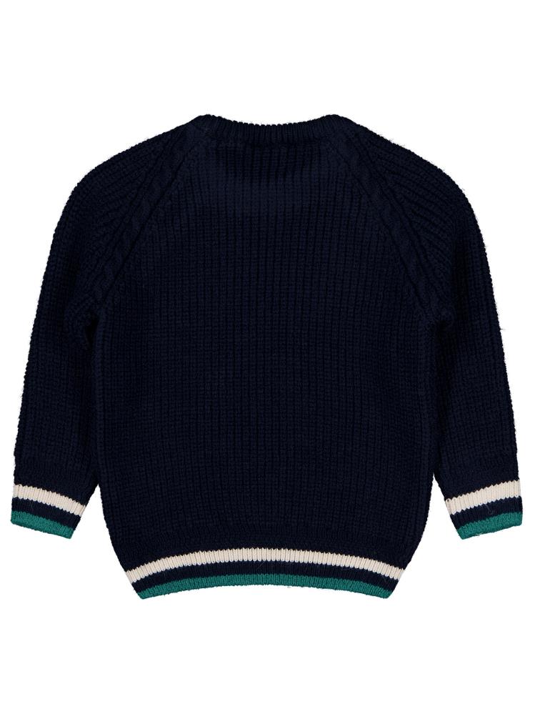 Civil Boys Kaplan C Nakışlı 2-5 Yaş Kazak - Lacivert