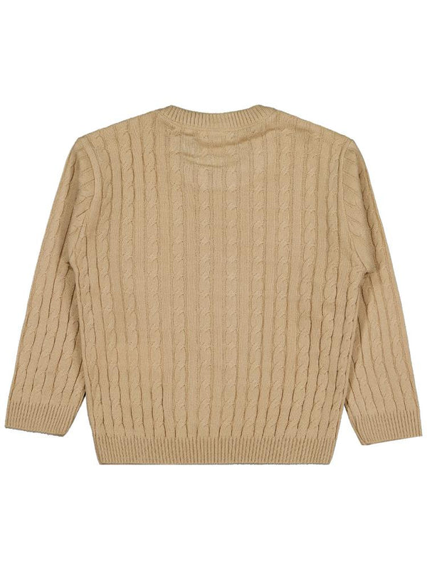 Pierre Cardin Bisiklet Yaka 2-5 Yaş Kazak - Bej