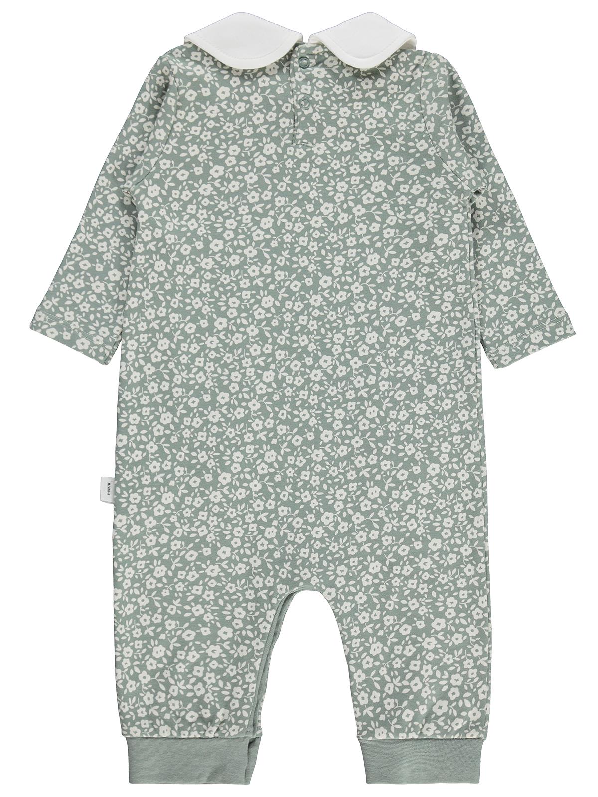 Civil Baby Çiçek Empirme 6-18 Ay Tulum - Yeşil