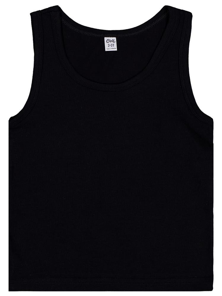 Civil Boys Gri-Siyah 2-12 Yaş Erkek Çocuk 2'li Atlet