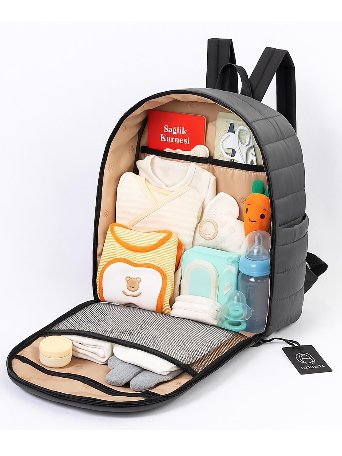 Babymol Selimiye Anne Bebek Bakım Çantası - Gri