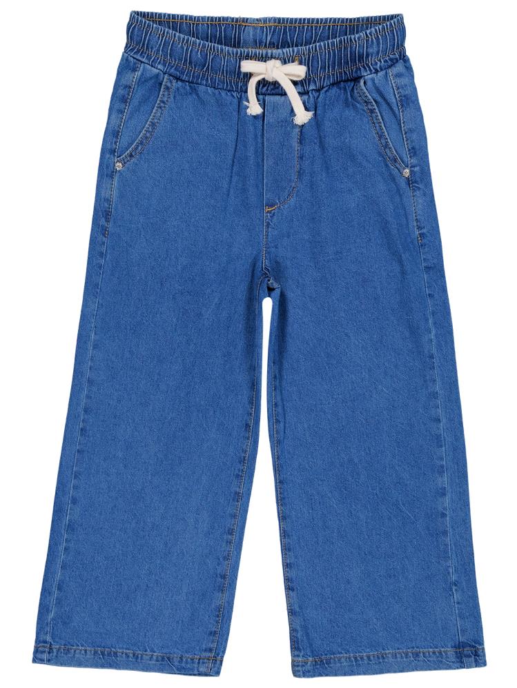 Civil Girls Beli Lastikli 4-9 Yaş Pantolon - Mavi