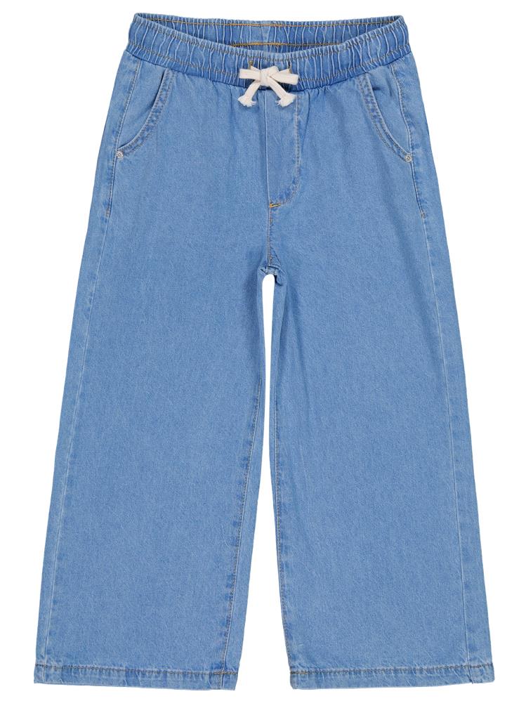 Civil Girls Beli Lastikli 4-9 Yaş Pantolon - Mavi