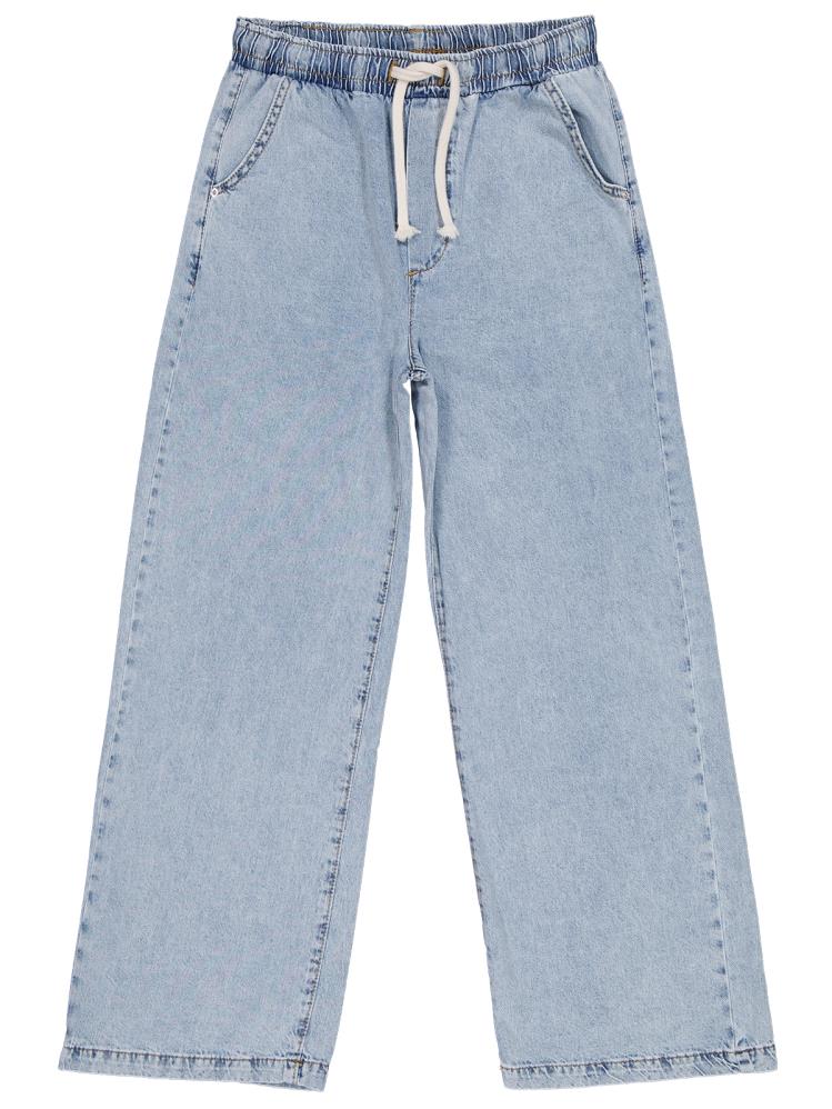 Civil Girls Beli Lastikli 10-13 Yaş Pantolon - Mavi