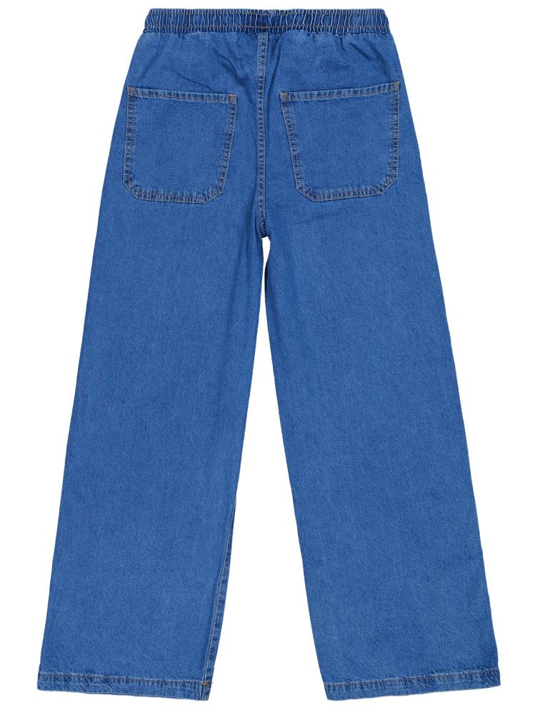 Civil Girls Beli Lastikli 10-13 Yaş Pantolon - Mavi