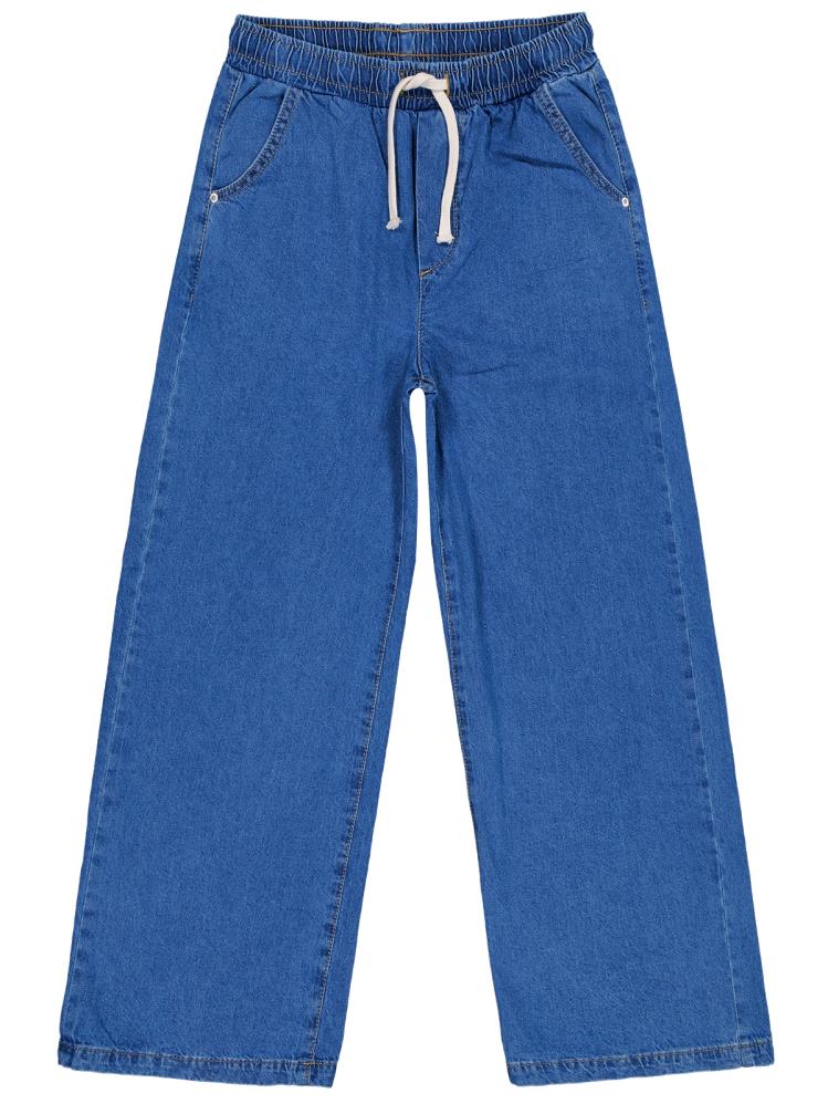 Civil Girls Beli Lastikli 10-13 Yaş Pantolon - Mavi
