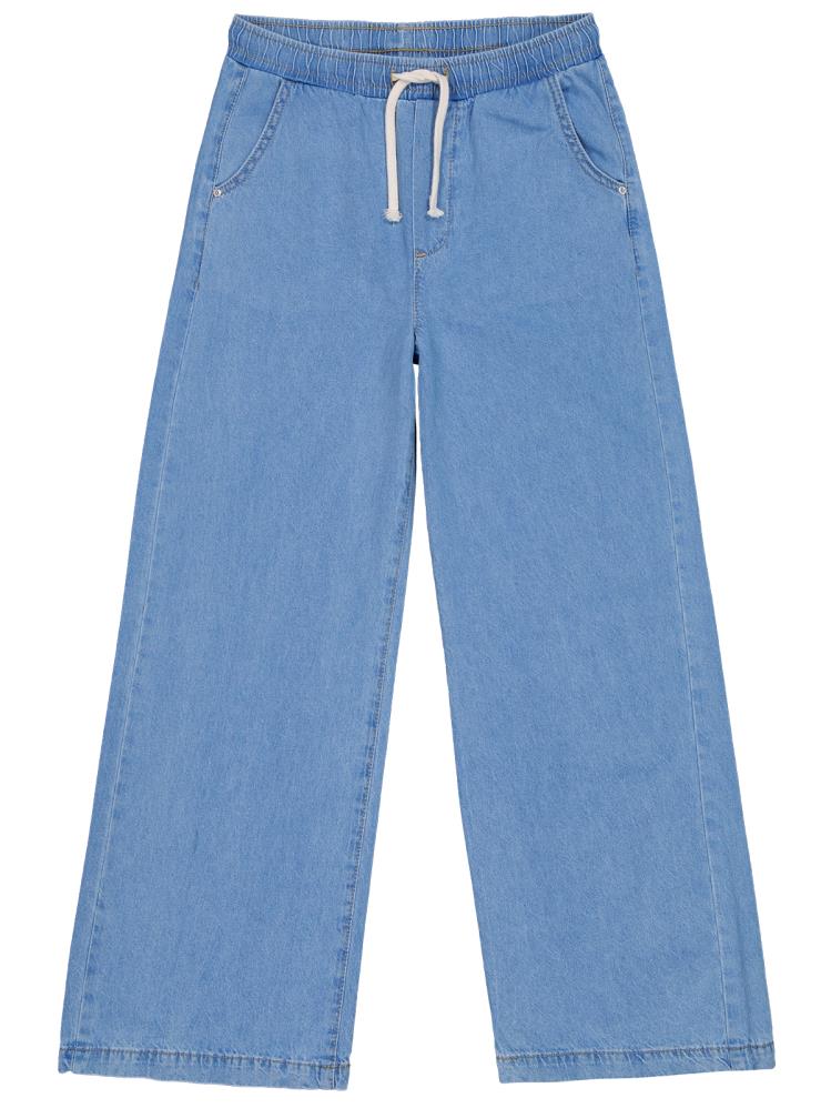 Civil Girls Beli Lastikli 10-13 Yaş Pantolon - Mavi