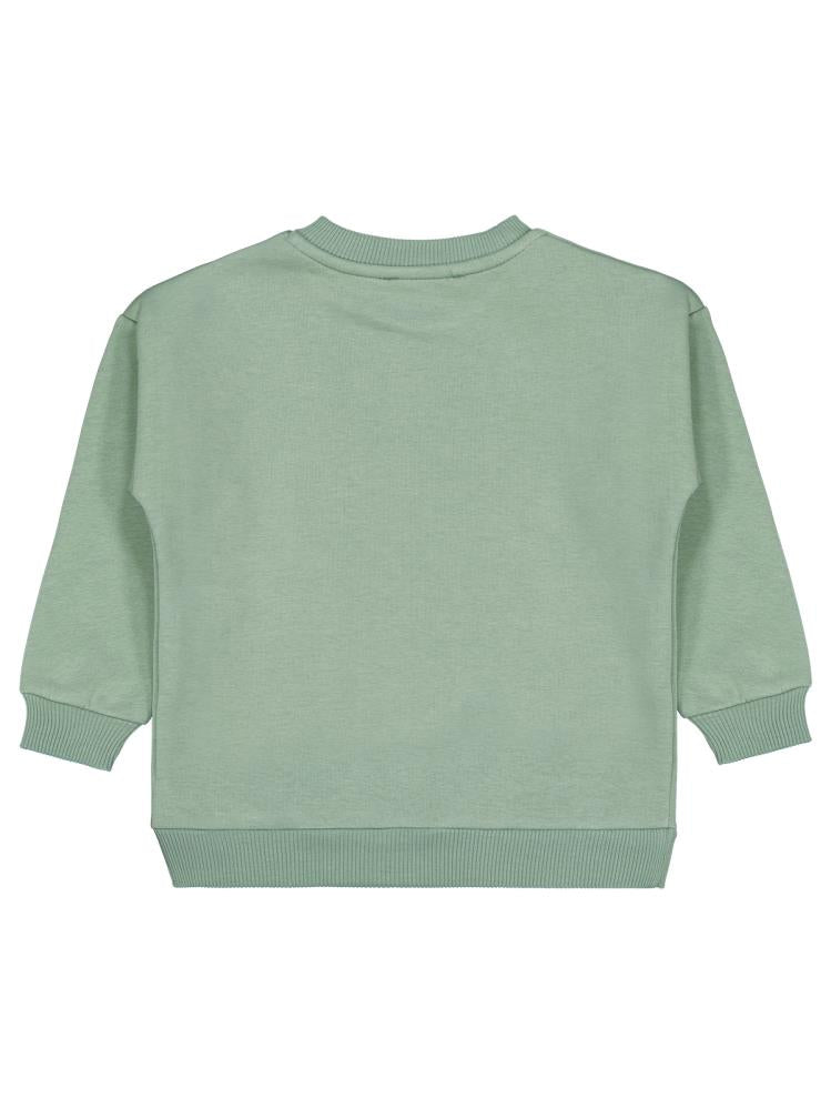 Civil Girls Lest Grow Together Baskılı 2-5 Yaş Sweatshirt - Yeşil