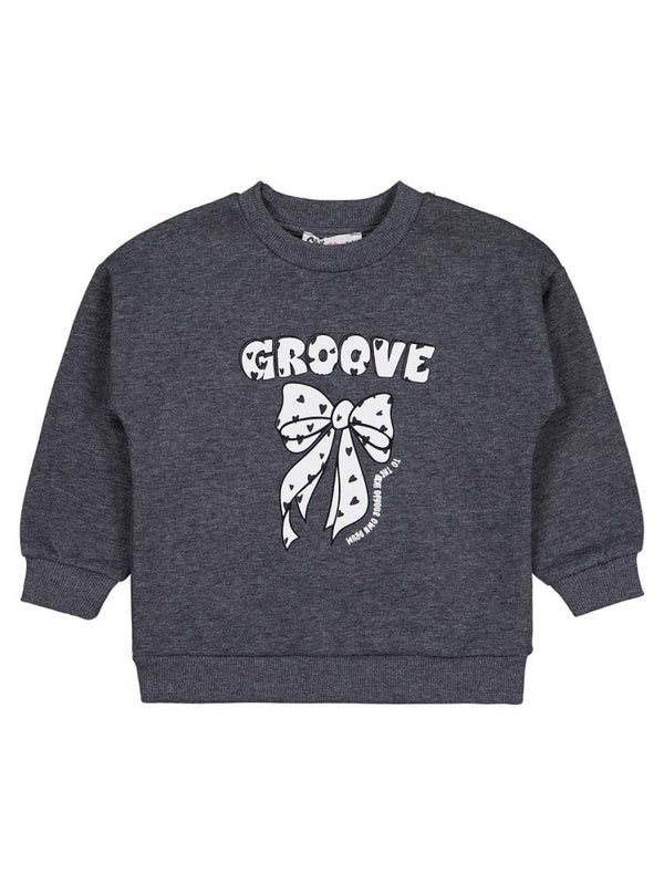 Civil Girls Groove Baskılı 2-5 Yaş Sweatshirt - Gri