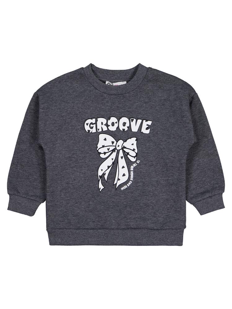Civil Girls Groove Baskılı 2-5 Yaş Sweatshirt - Gri