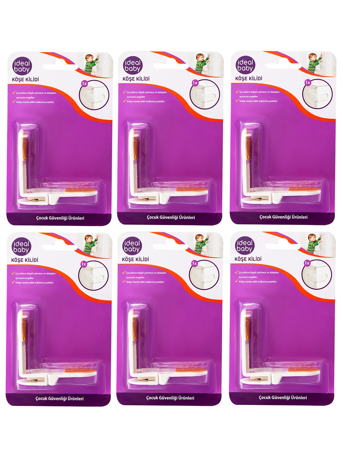 İdeal Baby Köşe Kilidi 6'lı Set