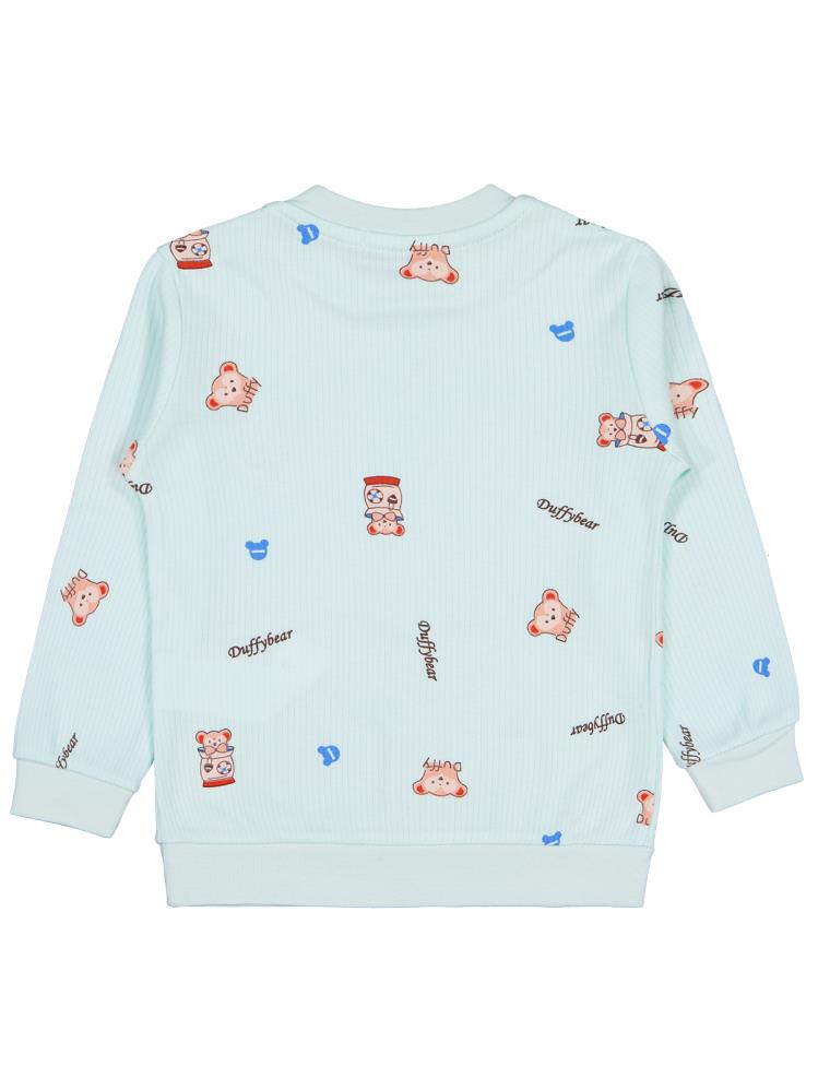 Civil Girls Ayıcık Baskılı 2-5 Yaş Sweatshirt - Yeşil