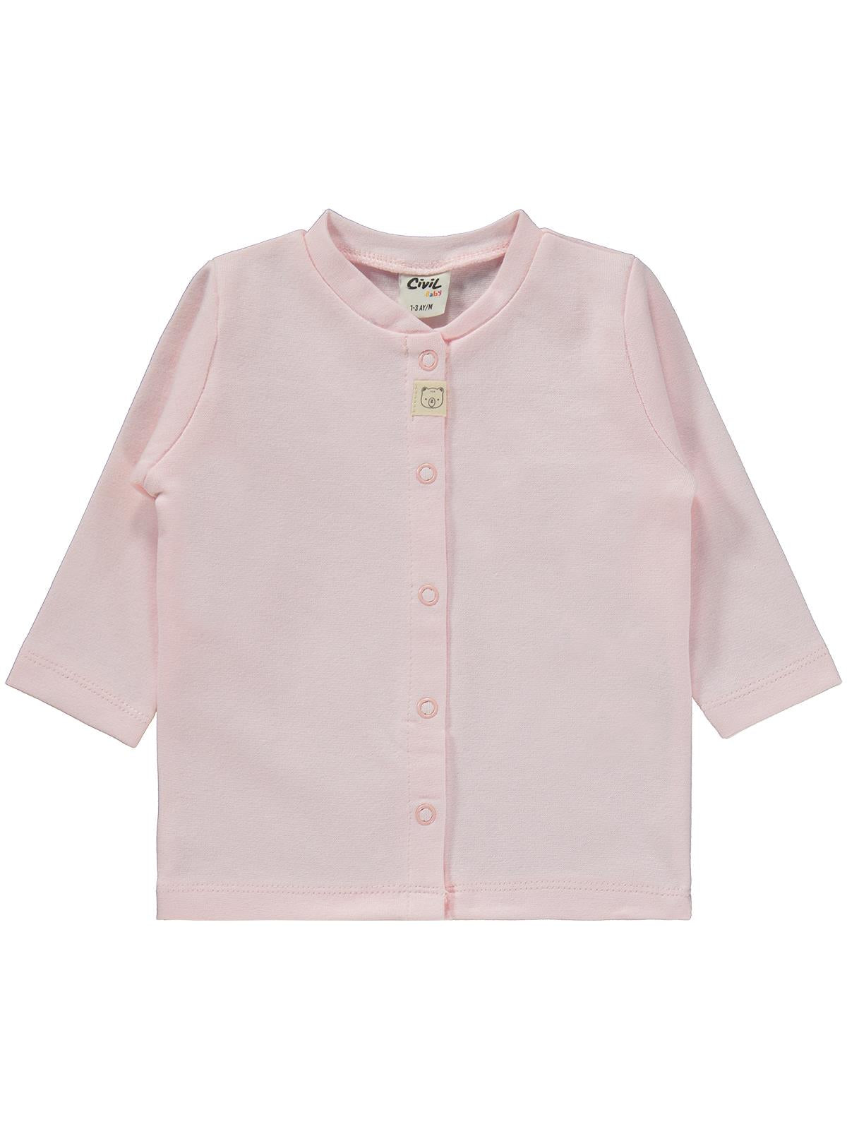 Civil Baby Düz 1-6 Ay Pijama Takımı - Pudra