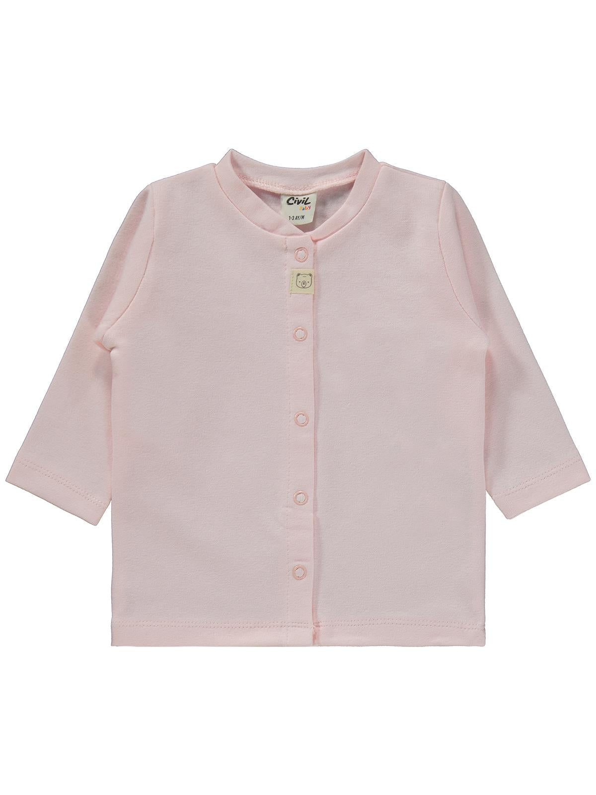 Civil Baby Düz 1-6 Ay Pijama Takımı - Pudra