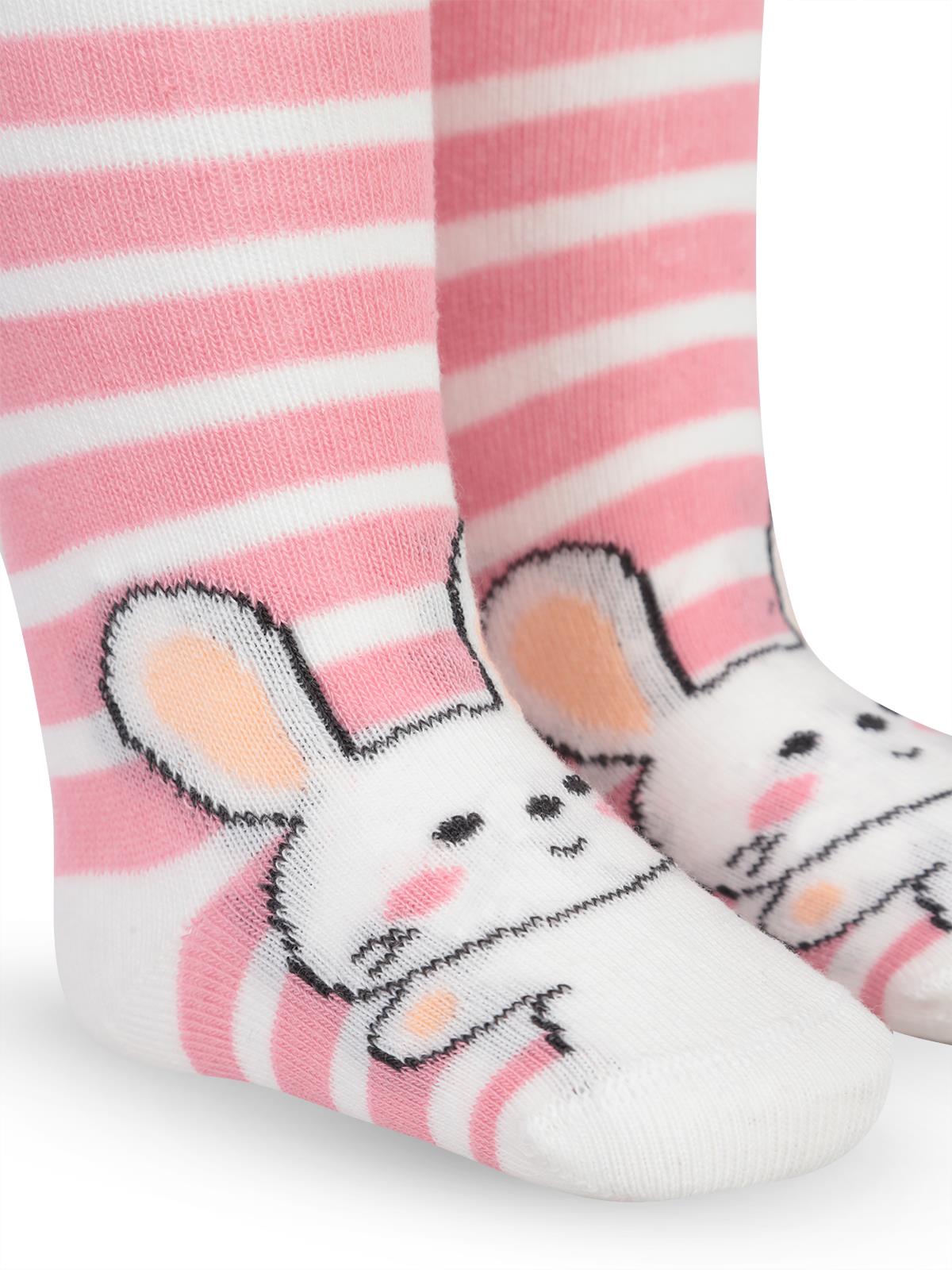 Civil Baby Tavşan 6-18 Ay Bebek Kız Külotlu Çorap - Pembe