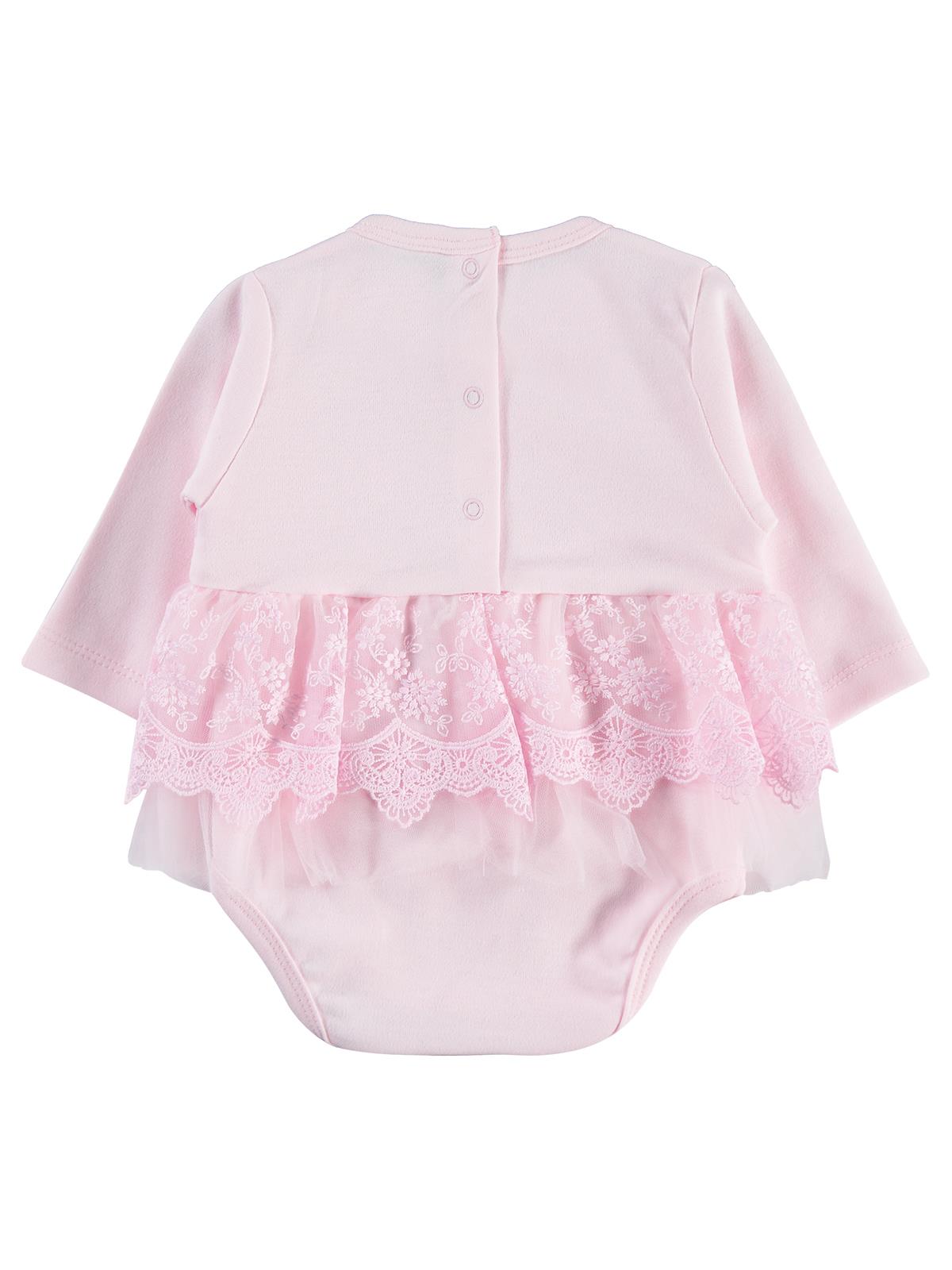 Civil Baby Fırfır Tüllü 3-12 Ay Çıtçıtlı Badi - Ekru