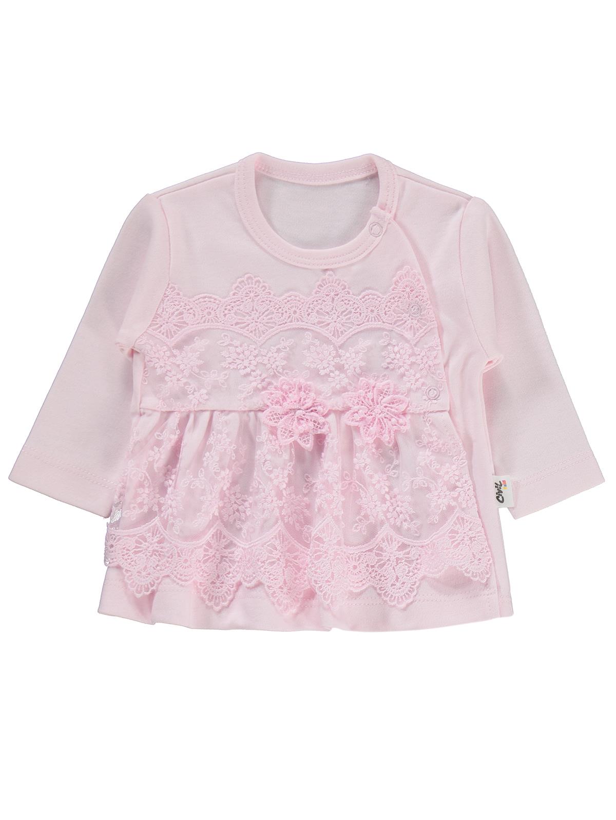 Civil Baby Fırfır Tüllü 1-9 Ay Pijama Takımı - Ekru