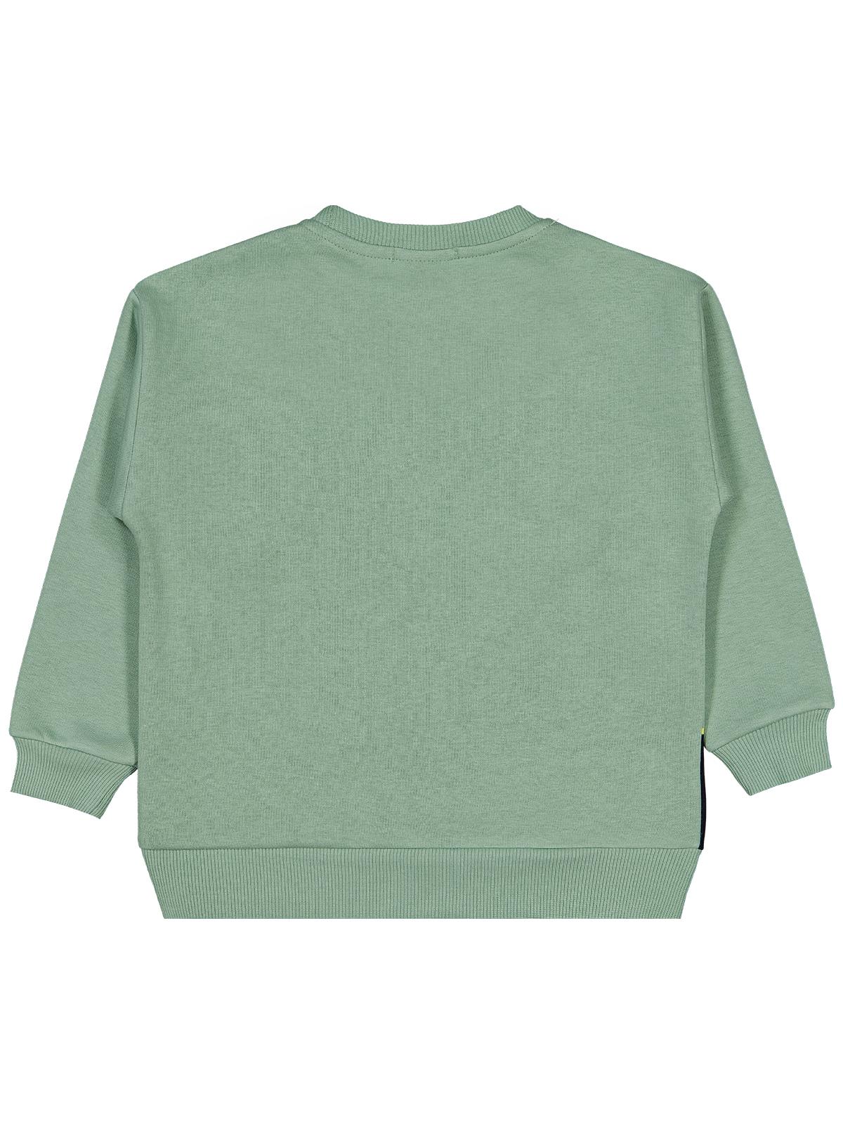 Batman Baskılı Sweatshirt | 3 İp Uzun Kol Bisiklet Yaka Baskılı | Okul Kreş ve Günlük Kullanım - Yeşil