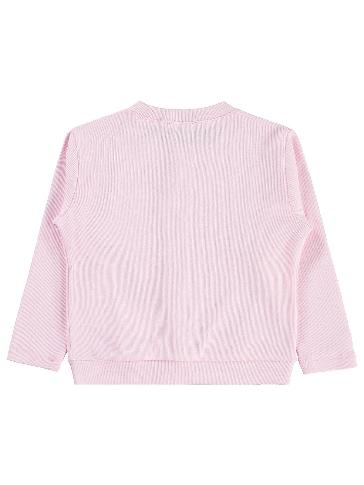 Civil Girls Yakası Fiyonklu 2-5 Yaş Hırka - Pudra