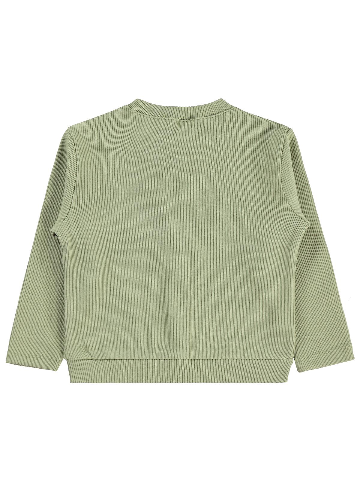 Civil Girls Yakası Fiyonklu 2-5 Yaş Hırka - Yeşil